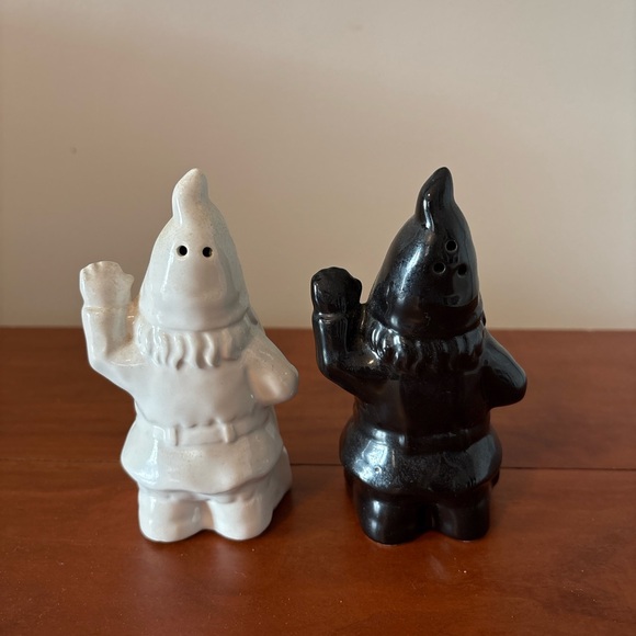 Vintage Gnome Salt & Pepper Shakers – Black & White - Picture 3 of 6